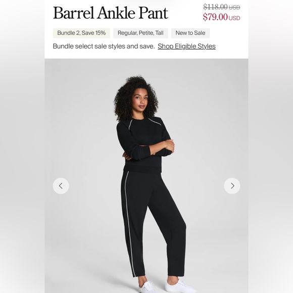 Spanx AirEssentials Barrel Ankle Pant, NWT - Picture 1 of 4